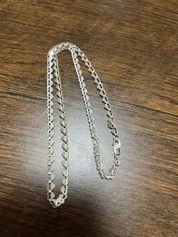 실버925 하트 목걸이 링크 체인 실버 목걸이 레어