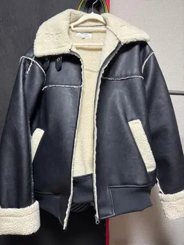 모노마트 오버 사이즈 보아 무스탕 자켓