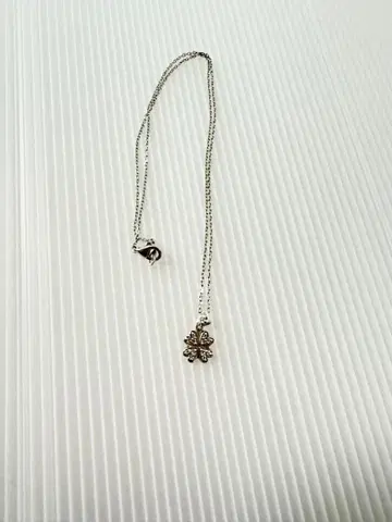 ete 실버 목걸이 네잎클로버