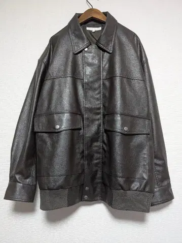 Anchr Smith 다크 브라운 합성 피혁 자켓 M 사이즈