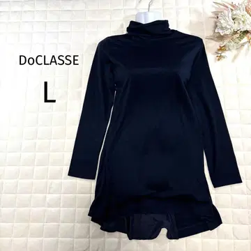 두클라쎄 튜닉 긴팔 L 사이즈 블랙 터틀넥