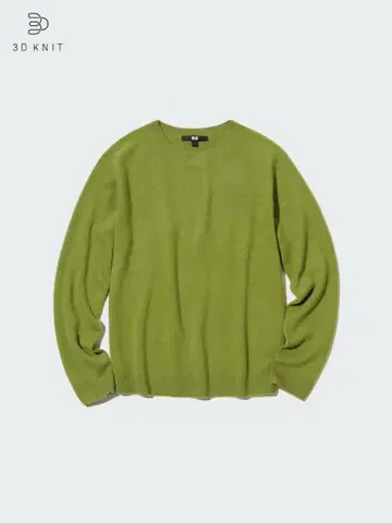 유니클로 3D 캐시미어 크루넥 스웨터 (긴팔) XL