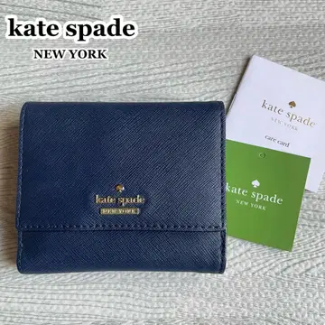 케이트 스페이드 3단 폴더형 지갑 네이비