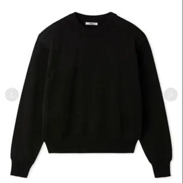 Henon 헤논 어깨 패드 긴팔 크루넥 스웨터 블랙