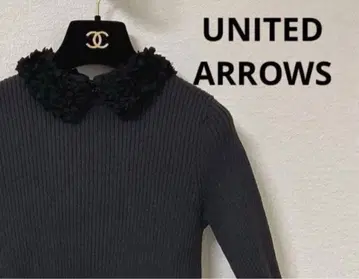 [ 새상품 ] UNITED ARROWS 레이디 플라워 튤 니트