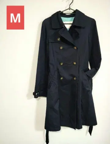 더블 브레스트 트렌치코트 네이비 여성용