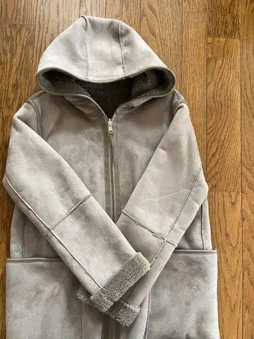 ZARA 후드 부착 롱 코트