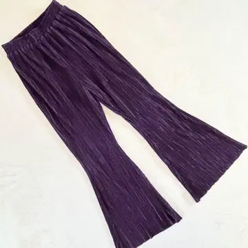 리디 플리츠 플레어 팬츠 퍼플 S 여성용 트렌드 캐주얼