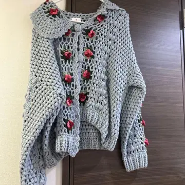 몇 회 사용 merry jenny 장미 니트 가디건