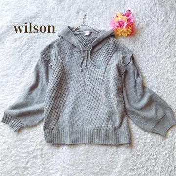 윌슨 [ M ] 그레이 후드 부착 후드티 케이블 짜임 스타일 캐주얼