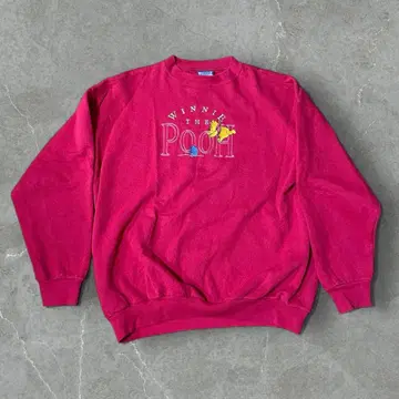구제 의류 90s Disney Pooh 푸우 자수 맨투맨 트레이닝복