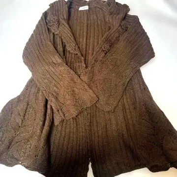 새상품급 잉게보그 INGEBORG 브라운 니트 가디건