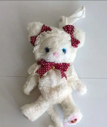 베이비더스타즈 샤인브라이트 화이트 고양이 미니백