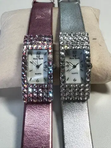 L904 손목시계 LZ New York 2개 세트 쉘 다이얼 큐빅