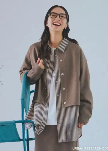 새상품 UR TECH 200 니트 도트 링 가디건 도어즈 니무라 사와