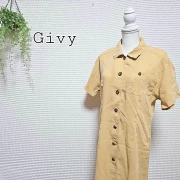 Givy 베이지 셔츠 원피스 반팔 L