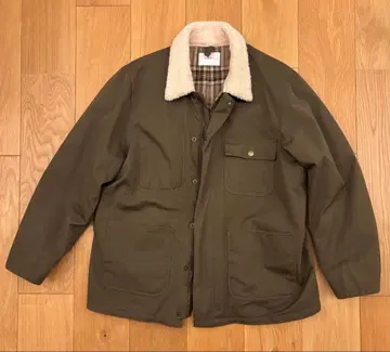 저널 스탠다드 올리브색 보아 옷깃 자켓