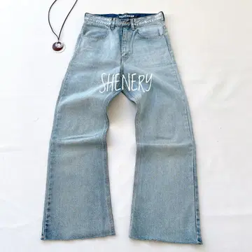 [ 새상품급 ] SHENERY/시너리  데님 팬츠 메탈릭 가공 주역급