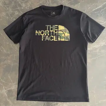 THE NORTH FACE 카모플라쥬 로고 T셔츠 블랙 [ L ]