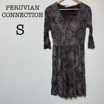 레어 PERUVIAN CONNECTION [ S ] V넥 원피스 귀여움