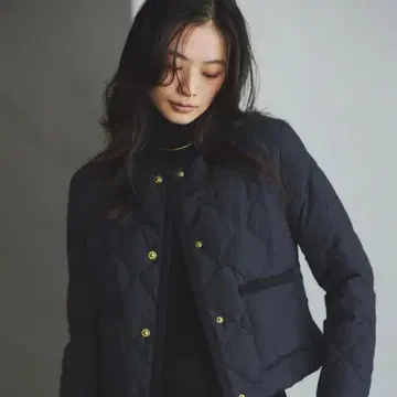 [ 택 포함 미사용 새상품 ] 아뉴앙스 TAION 퀼팅 자켓 네이비