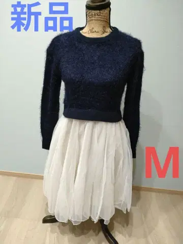 새상품 네이비 니트 원피스 M