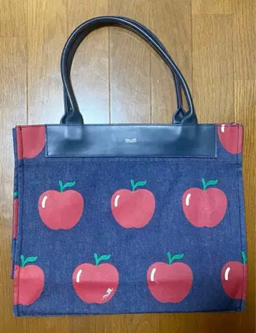 MILK 밀크 사과 패턴 토트백 A4