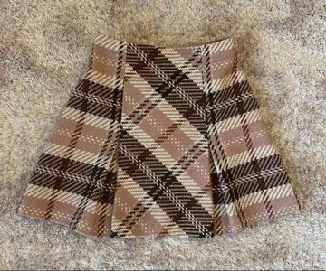 스나이델 로빙 체크 미니 스커트 핑크 1 M