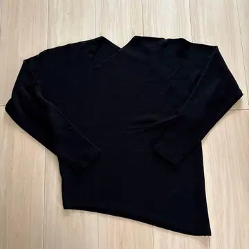 요건 레일 블랙 니트 스웨터