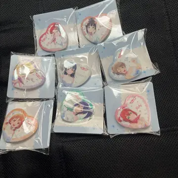 (덤 포함) 러브 라이브 하트형 캔뱃지 8개 모리 판타지 한정판