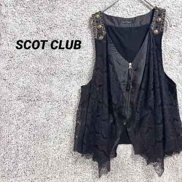 3341 스콧 클럽 베스트 레이스 스터드 블랙 프론트 오픈