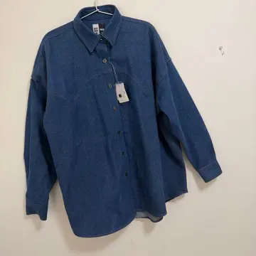 PUBLUX 마리콴트 로고 자수 웨스턴 절개 오버 사이즈 셔츠