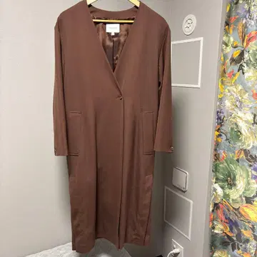 브라운 롱 코트 S 사이즈