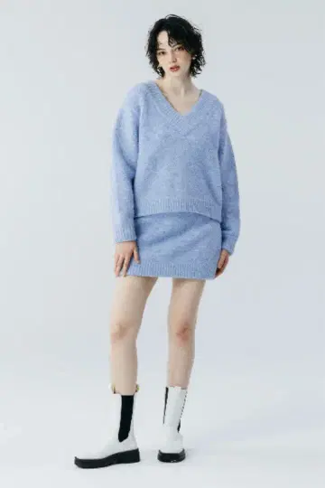 THE TOE Ioannina Knit set up blue