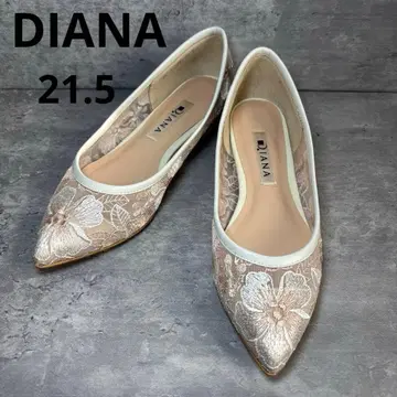 [ 새상품 ] DIANA 다이애나 펌프스 플랫슈즈 꽃무늬 레이스 자수