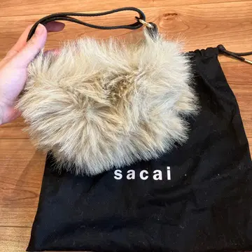 sacai 퍼 파우치 가죽 포함 수납 봉투 포함