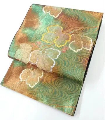 FN12052p 기모노 순수 실크 후쿠로 오비 육통 패턴