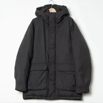 새상품급 에디피스 빅 사이즈 XL 후드 부착 다운 자켓 차콜 계열