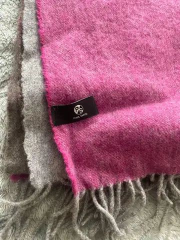 [ Paul Smith ] 핑크 그레이 그라데이션 대형 머플러