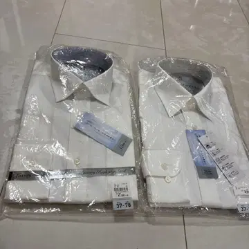 화이트 긴팔 와이셔츠 2장 세트 37-78 37-74