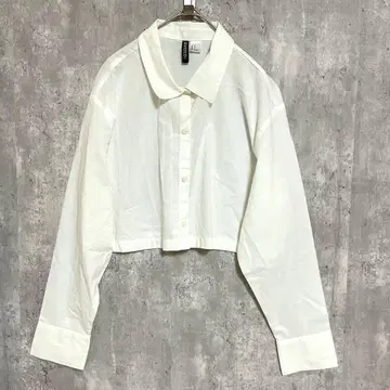 H&M 크롭 숏 심플 무지 셔츠 블라우스 고급스러운