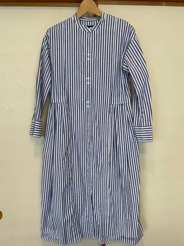 SHIPS 파랑과 화이트 스트라이프 셔츠 원피스