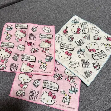 Sanrio 헬로키티 손수건 3장 일괄 2016 미사용