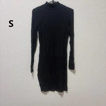 블랙 긴팔 미니 원피스 [ S ]