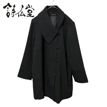 [ 새상품급 ] 시선당 크레이프 원단 디자인 자켓 코트 블랙