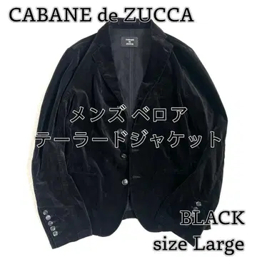 [ CABANE de ZUCCA ] 벨로아 테일러드 자켓 BK L 사이즈