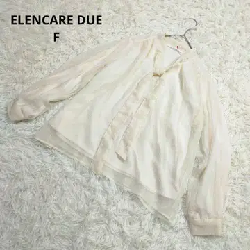 ELENCARE DUE 긴팔 블라우스 보타이 올 패턴 핑크 F