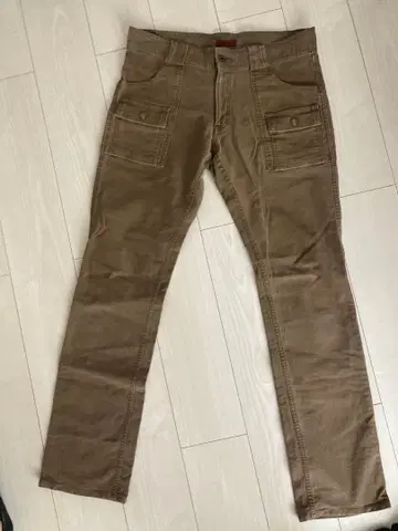 젬블 브라운 부시 슬림 스트레치 팬츠 34인치