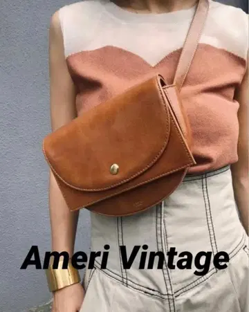 Ameri Vintage 브라운 웨스트 파우치
