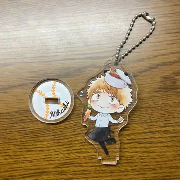 미하시 렌 세가 콜라보 카페 크게 휘두르며 스탠드 포함 아크릴 키링